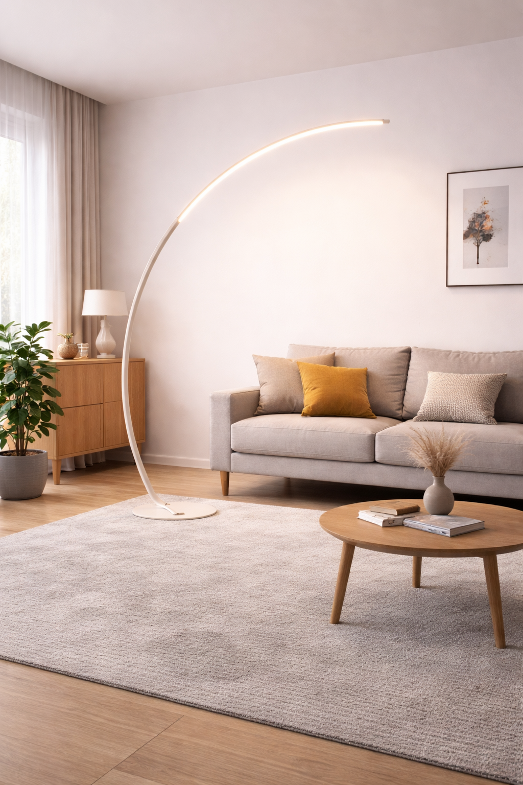 Silva – Lampadaire d’angle LED au style nordique