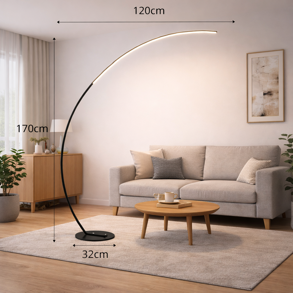 Silva – Lampadaire d’angle LED au style nordique