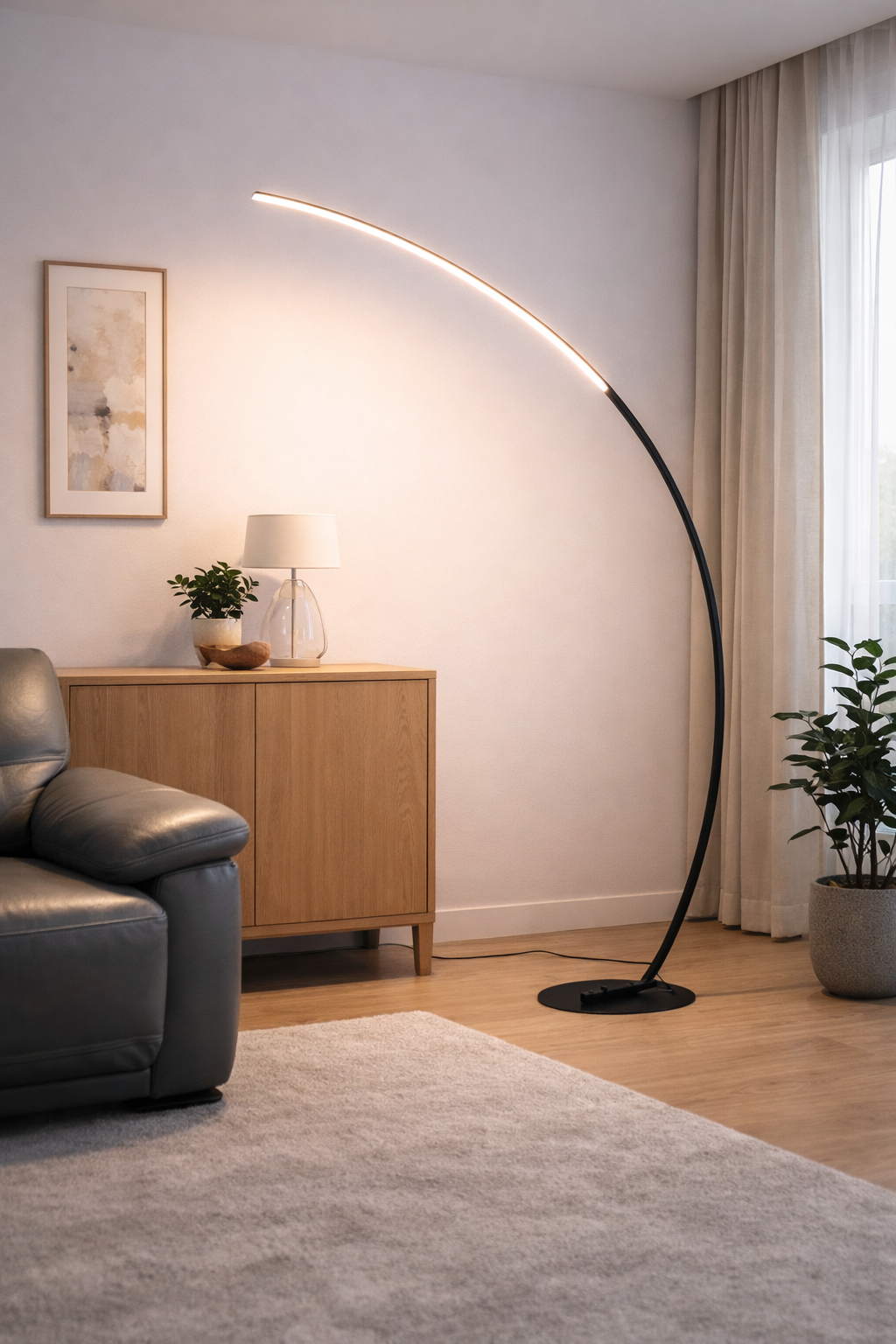 Silva – Lampadaire d’angle LED au style nordique