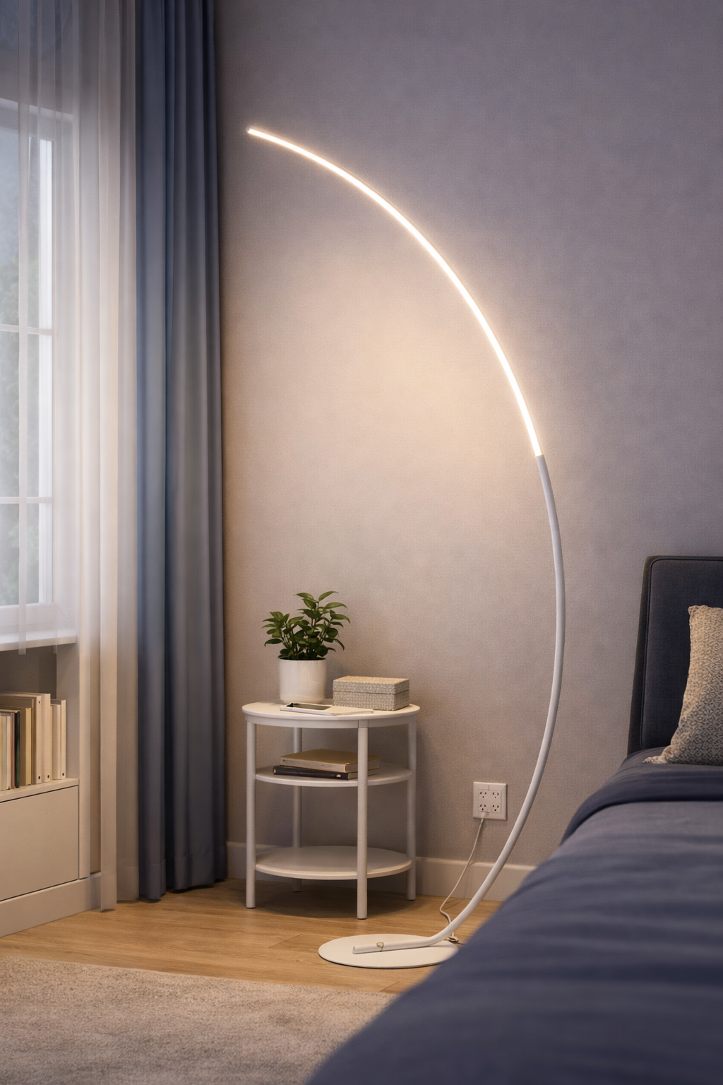 Silva – Lampadaire d’angle LED au style nordique