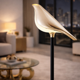 Vigo – Lampe sur pied LED oiseau design