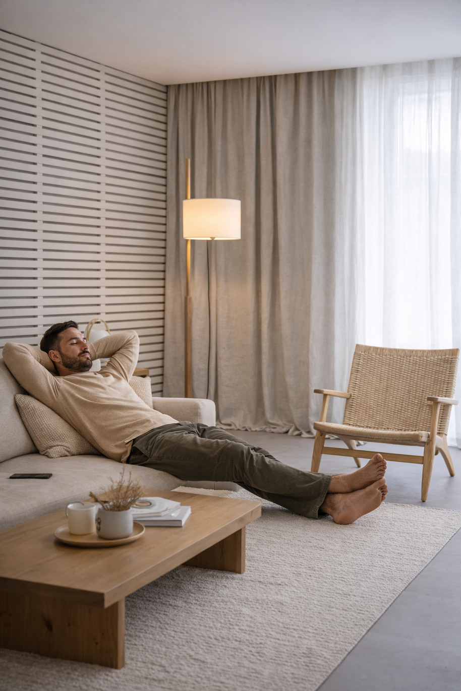 Liro – Lampe sur pied LED vintage en bois massif