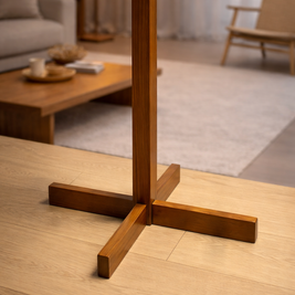 Liro – Lampe sur pied LED vintage en bois massif