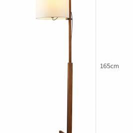 Liro – Lampe sur pied LED vintage en bois massif