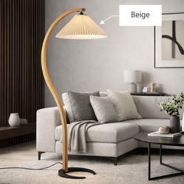 Vela – Lampe sur pied en bois naturel