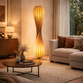 Orya – Lampe sur pied design en spirale