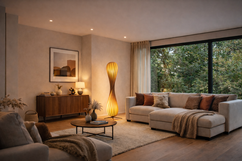 Orya – Lampe sur pied design en spirale