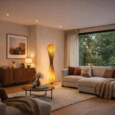 Orya – Lampe sur pied design en spirale