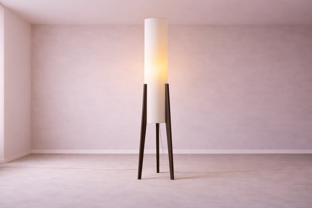 Halo - Lampe sur pied en bois au style japonais
