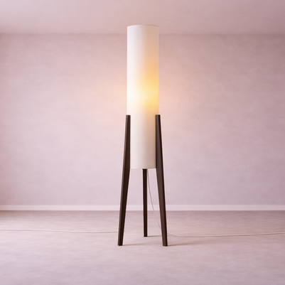 Halo - Lampe sur pied en bois au style japonais
