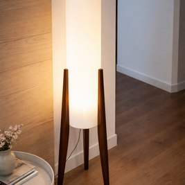Halo - Lampe sur pied en bois au style japonais
