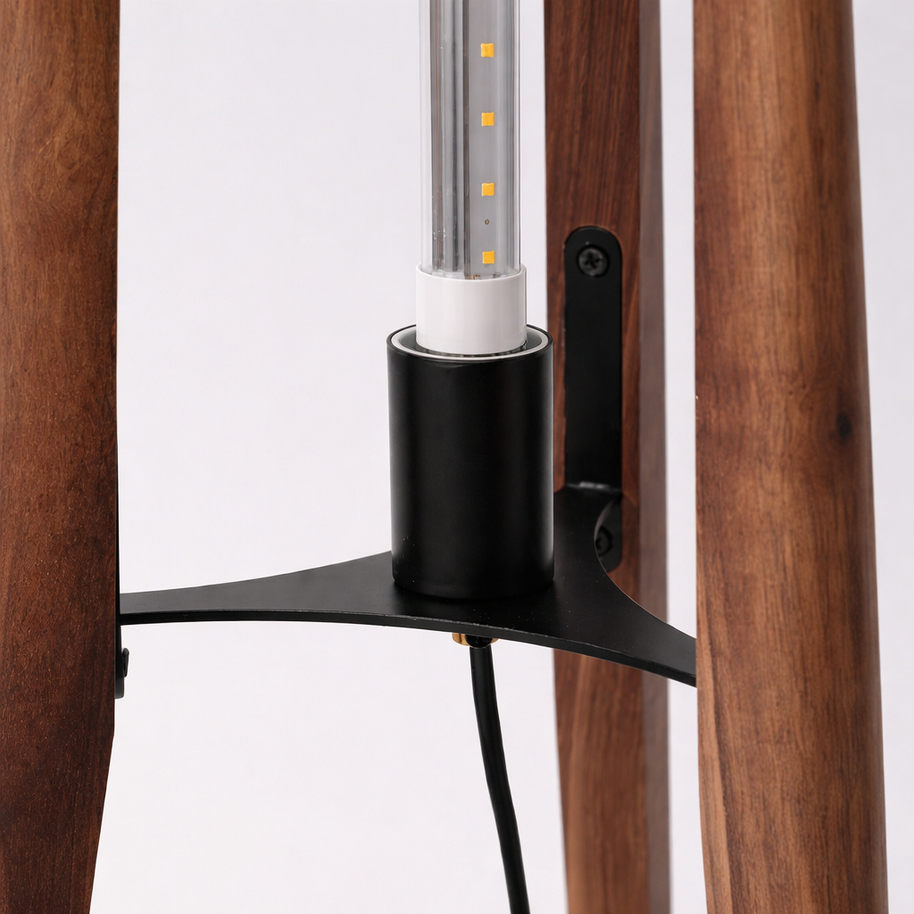 Halo - Lampe sur pied en bois au style japonais