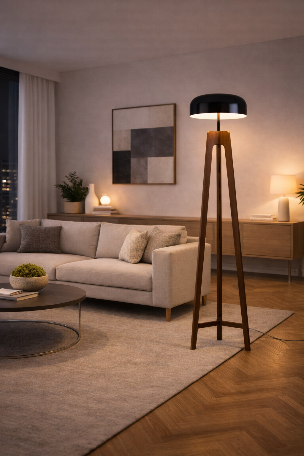 Aria - Lampe sur pied en bois