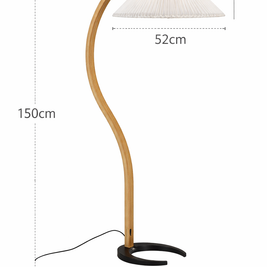 Vela – Lampe sur pied en bois naturel