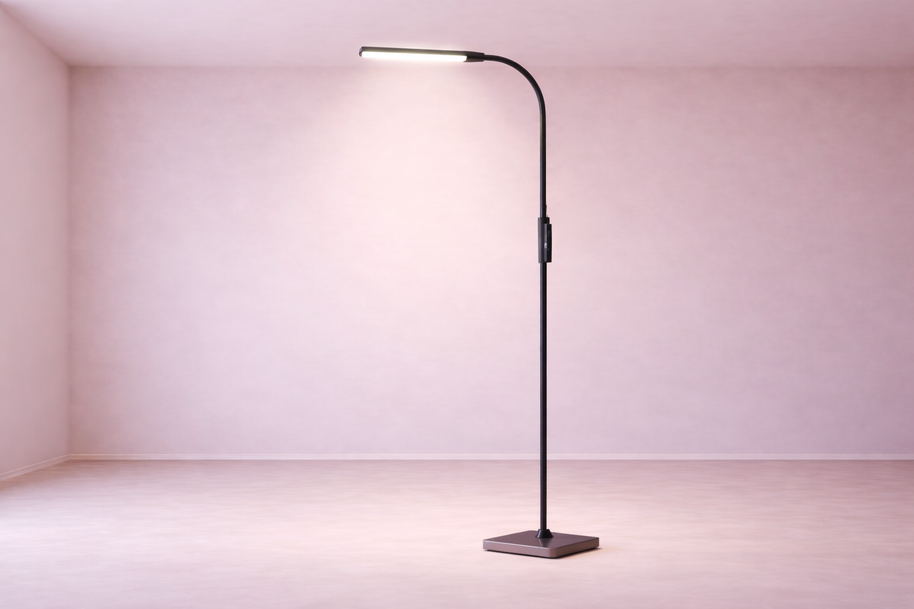 Noéris – Lampe liseuse sur pied à col de cygne