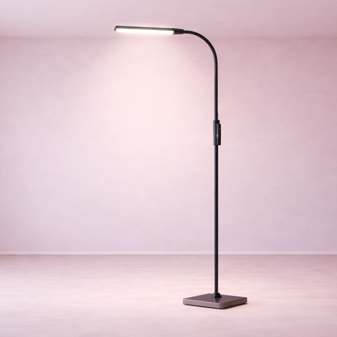 Noéris – Lampe liseuse sur pied à col de cygne