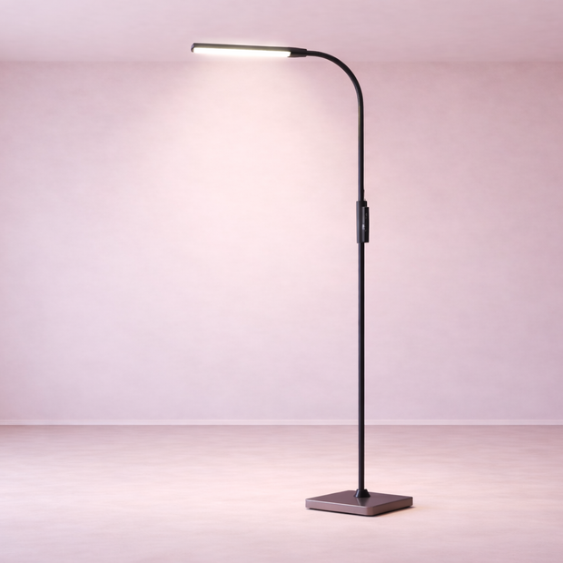 Noéris – Lampe liseuse sur pied à col de cygne