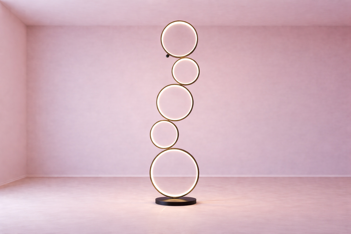 Alen – Lampe autoportante en anneau au design nordique