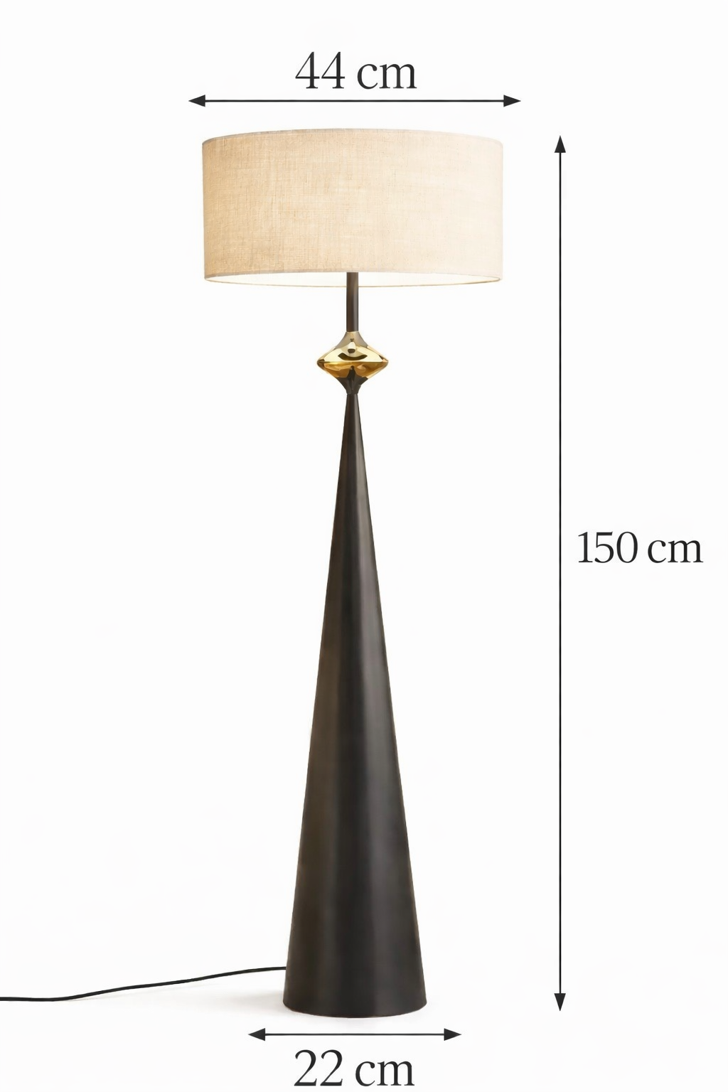 Mova – Lampadaire en Tissu Médiéval, Élégance Française