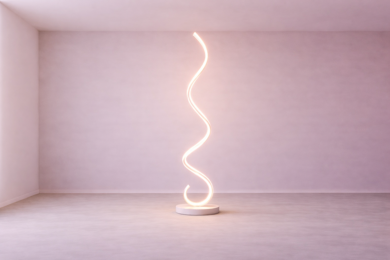 Vana – Lampe design à bande spirale autoportante