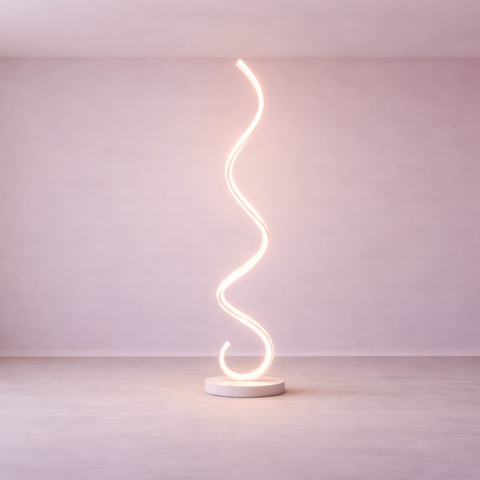 Vana – Lampe design à bande spirale autoportante