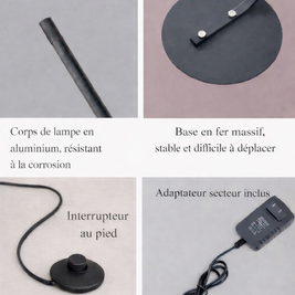 Silva – Lampadaire d’angle LED au style nordique