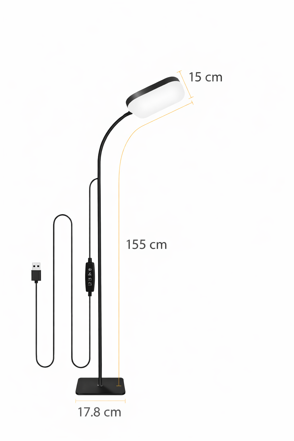 Kalyx – Lampe liseuse sur pied carrée