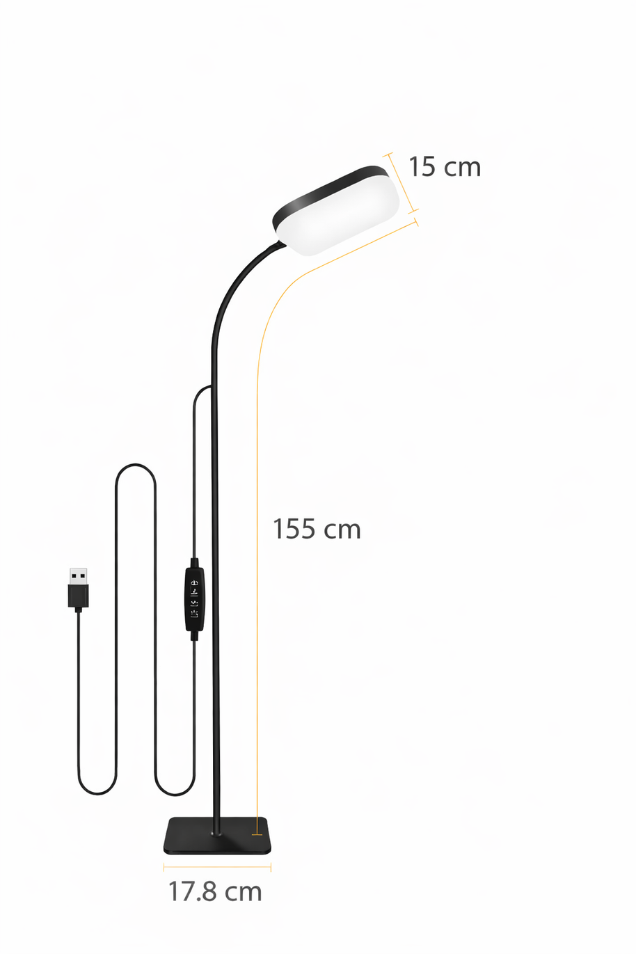 Kalyx – Lampe liseuse sur pied carrée