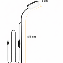 Kalyx – Lampe liseuse sur pied carrée