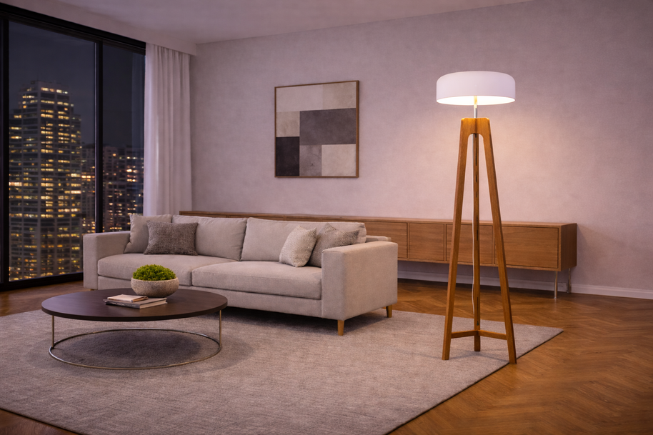 Aria - Lampe sur pied en bois