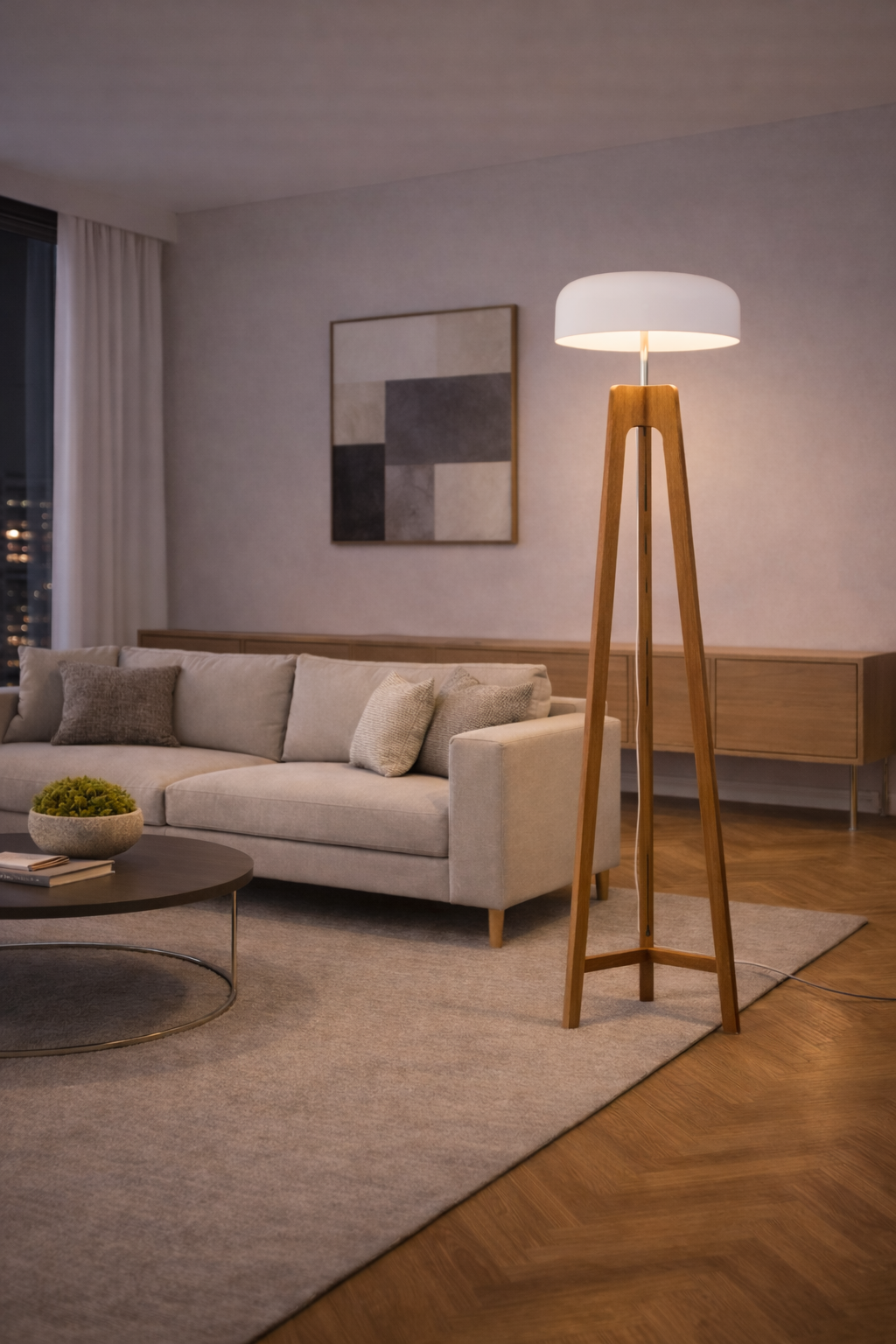Aria - Lampe sur pied en bois